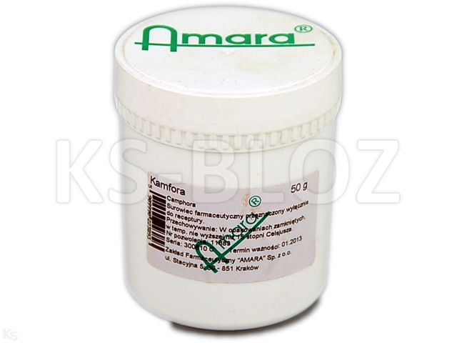 Camphora interakcje ulotka substancja - 50 g