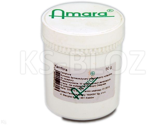 Camphora interakcje ulotka substancja  50 g