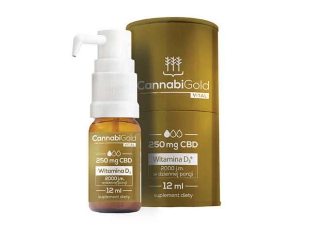 CannabiGold Vital 250 interakcje ulotka olej - 12 ml (tub.)