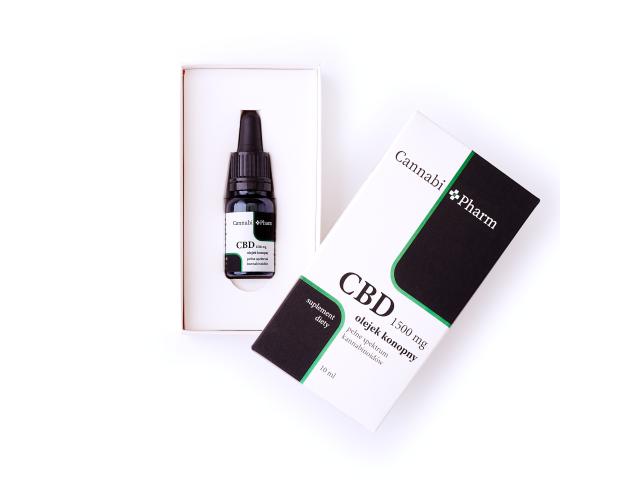 CannabiPharm CBD 15% 1500 mg Olejek konopny pełne spektrum kannabinoidów interakcje ulotka krople - 10 ml