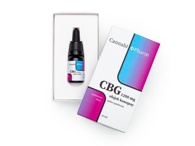 CannabiPharm Cbg 12% 1200 mg Olejek konopny pełne spektrum kannabinoidów interakcje ulotka krople - 10 ml
