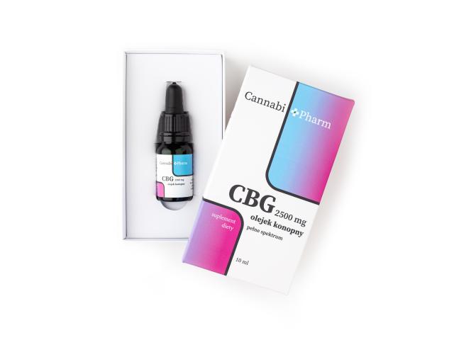 CannabiPharm Cbg 25% 2500 mg Olejek konopny pełne spektrum kannabinoidów interakcje ulotka krople - 10 ml