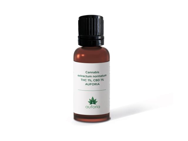 Cannabis Extractum Normatum THC 1% CBD 1% Auforia interakcje ulotka  - 28,5 g