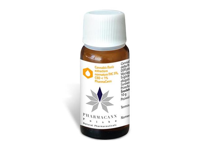 Cannabis Floris Extractum Normatum THC 5% CBD < 1% PharmaCann interakcje ulotka   10 g