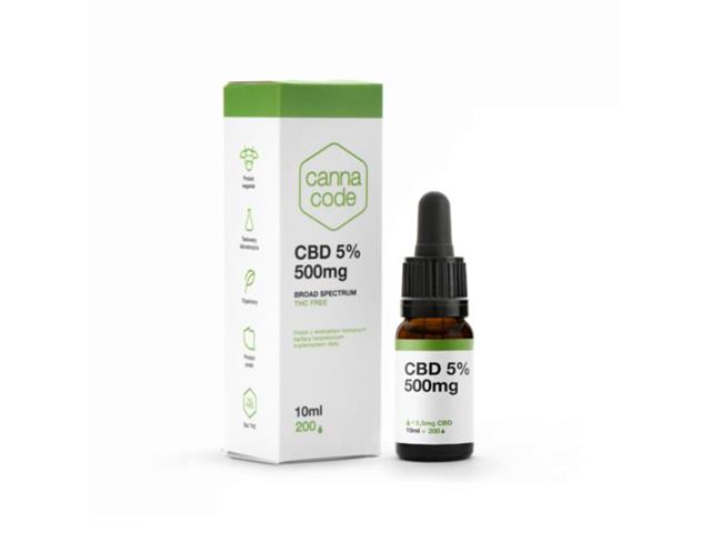 Cannabis Oil Olejek Cannacode CBD 5% interakcje ulotka olej - 10 ml