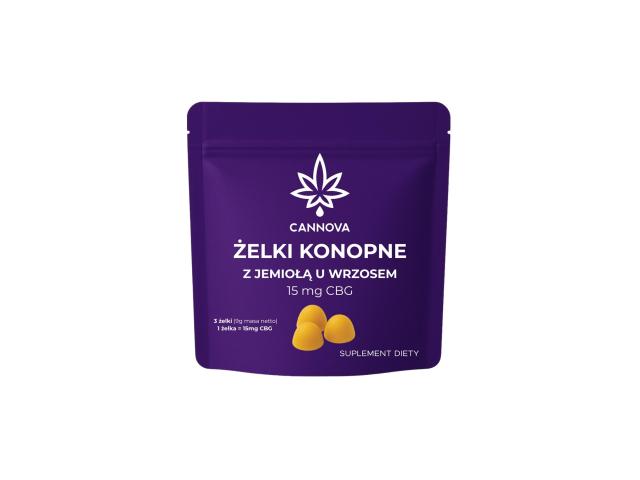 Cannova Natural Żelki konopne z jemiołą i wrzosem interakcje ulotka żelki - 3 szt.