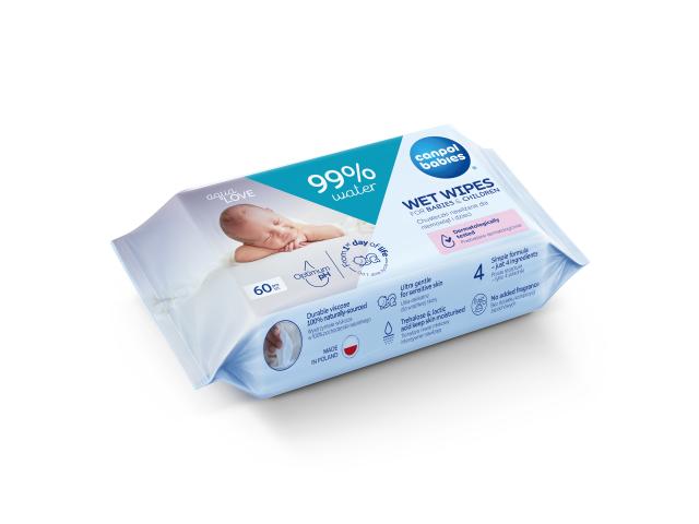 Canpol Babies 99% Water Chusteczki dla niemowląt i dzieci nawilżane 14/200 interakcje ulotka chusteczka - 60 szt.