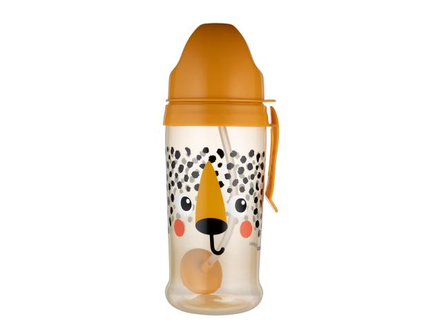 Canpol Babies BabiesBoo Bidon 350 ml niekapek z rurką i odważnikiem gepard 56/510_ORA 9 m+ interakcje ulotka bidon - 1 szt.