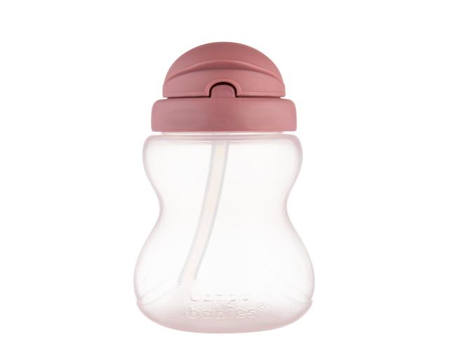 Canpol Babies Bidon 270 ml ze składaną rurką silikonową różowy 56/109_PIN2 12 m+ interakcje ulotka bidon  1 szt.