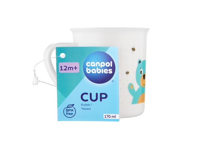 Canpol Babies Cute Animals Kubeczek 170 ml plastikowy 4/413_TUR 12 m+ interakcje ulotka kubek  1 szt.