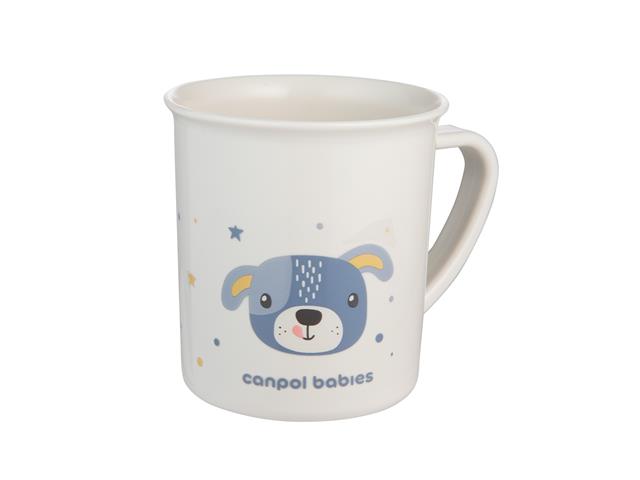 Canpol Babies Cute Animals Kubek 170 ml dla dziecka z uchem plastikowy 4/413_BLU2 12 m+ interakcje ulotka kubek  1 szt.