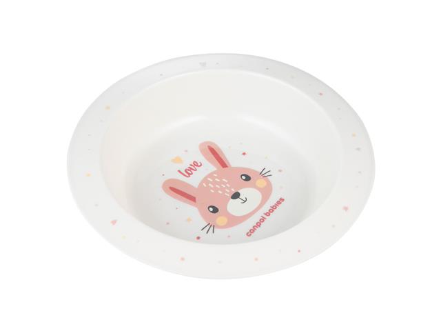 Canpol Babies Cute Animals Miska 270 ml dla dziecka plastikowa 4/412_PIN2 interakcje ulotka miska  1 szt.