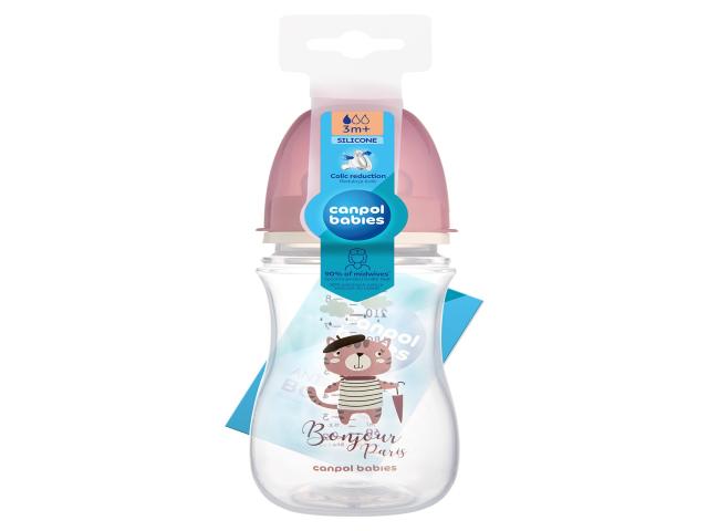 Canpol Babies EasyStart Bonjour Paris Butelka antykolkowa 240 ml niemowlęca szeroka PP 35/232_PIN interakcje ulotka   1 szt.