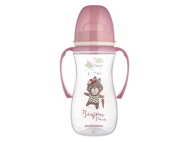 Canpol Babies EasyStart Bonjour Paris Butelka antykolkowa 300 ml 35/241_PIN 12 m+ interakcje ulotka   1 szt.