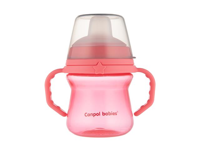 Canpol Babies Firstcup Kubek 150 ml z silikonowym ustnikiem 56/614_PIN interakcje ulotka kubek  1 szt.