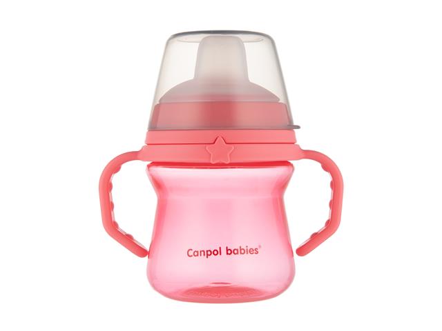 Canpol Babies Firstcup Kubek 150 ml z silikonowym ustnikiem 56/614_PIN interakcje ulotka kubek  1 szt.