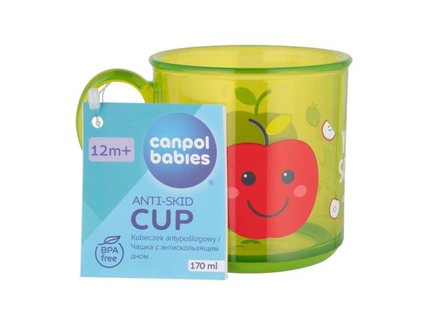 Canpol Babies Kubeczek antypoślizgowy 170 ml 2/100_GRE 12 m+ interakcje ulotka   1 szt.