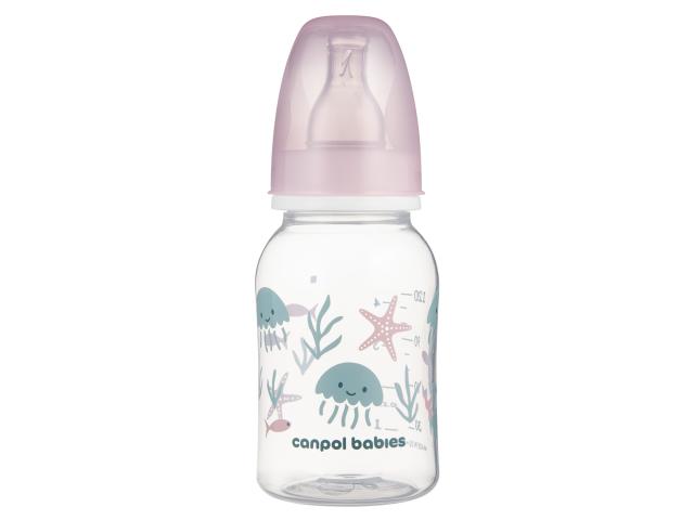 Canpol Babies Love & Sea Butelka 120 ml wąska PP różowa 11/860_PIN interakcje ulotka butelka 1 szt.