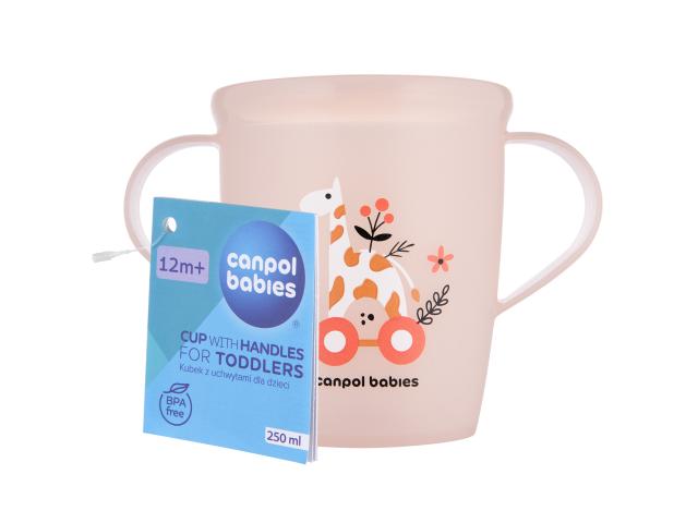 Canpol Babies Toys Kubek 250 ml otwarty z uchwytami koralowy 2/101_PIN interakcje ulotka kubek  1 szt.