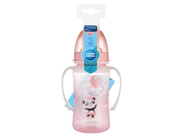 Canpol Lovi EasyStart Sweet Fun Kubek treningowy 240 ml różowy 35/208_PIN interakcje ulotka kubek  1 szt.