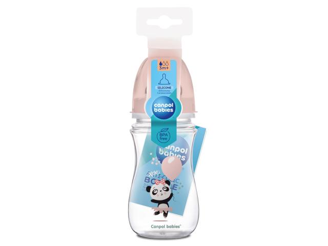 Canpol Lovi EasyStart Toys butel. antykol. 240 ml niemow. szerokoot. różowa lala 35/221_PIN interakcje ulotka butelka  1 szt.