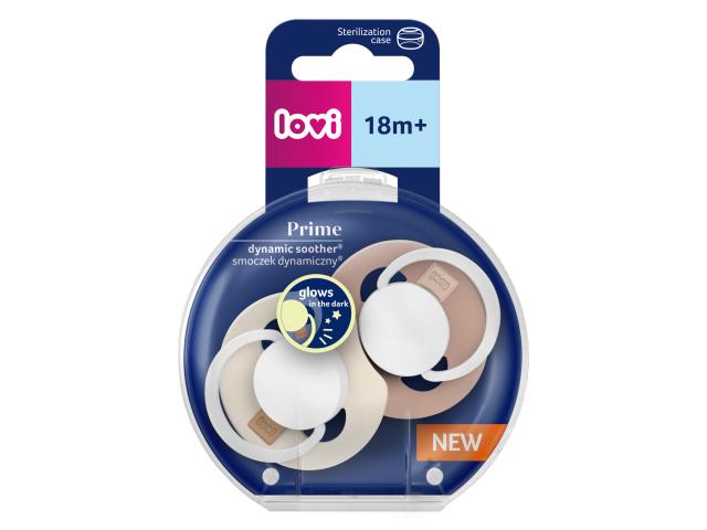 Canpol Lovi Prime Ivory Smoczek dynamiczny silikonowy 34/438 18 m+ interakcje ulotka smoczek - 2 szt.
