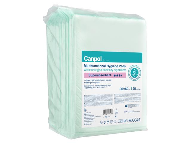 Canpol Podkłady higieniczne wielofunkcyjne 78/010 90 x 60 cm interakcje ulotka podkład 25 szt.