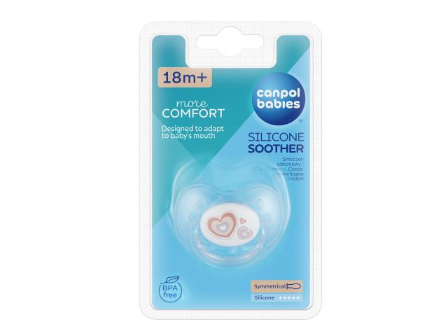 Canpol smocz. uspokaj. newborn baby symetryczny silikon. beż. 22/582_BEI pow. 18 mies. interakcje ulotka smoczek - 1 szt.