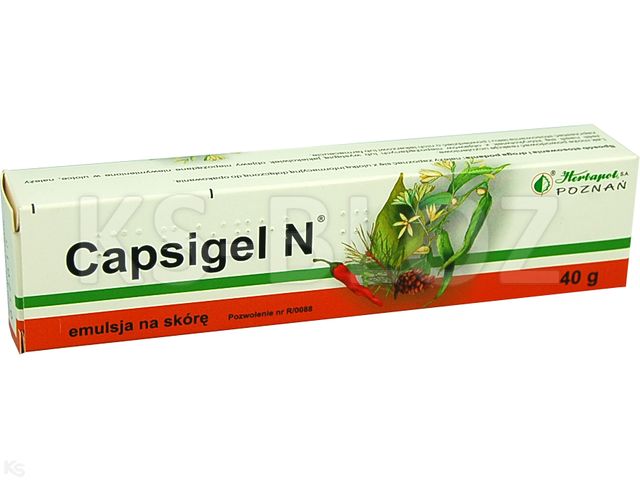 Capsigel N interakcje ulotka emulsja na skórę - 40 g (tub.)
