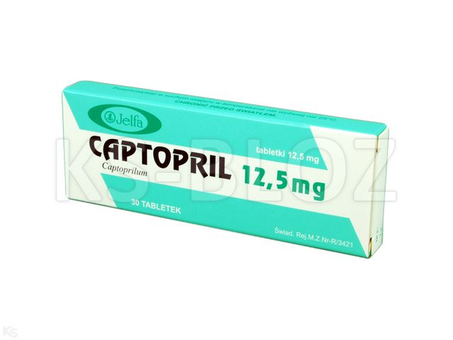 Captopril Jelfa interakcje ulotka tabletki 12,5 mg 