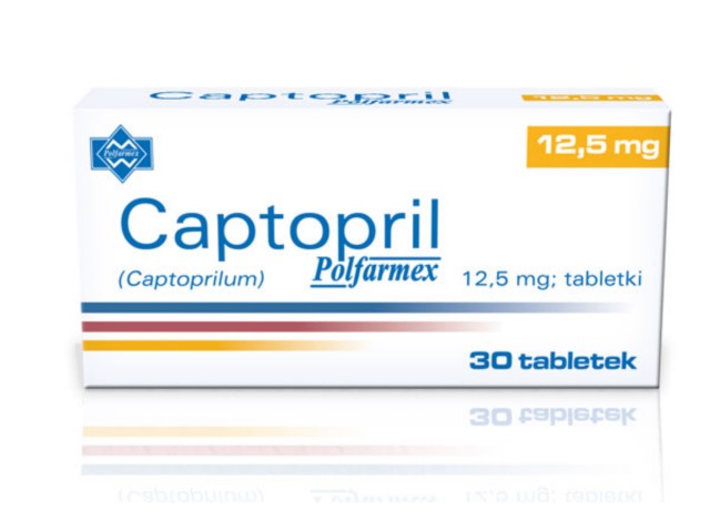 Captopril Polfarmex interakcje ulotka tabletki 12,5 mg 30 tabl. (poj.)