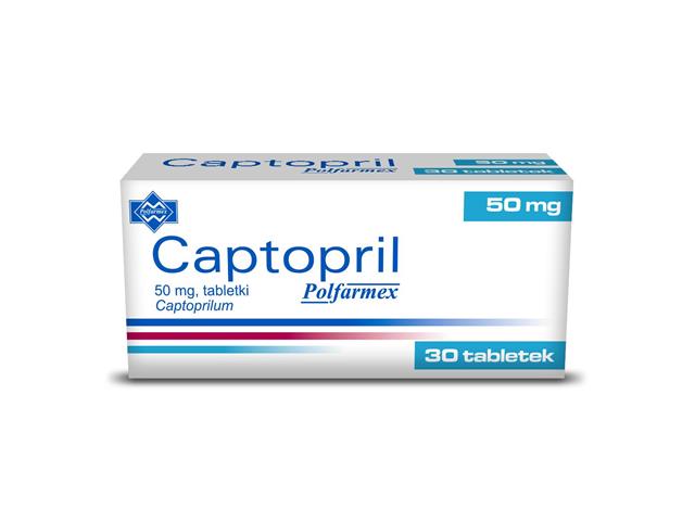 Captopril Polfarmex interakcje ulotka tabletki 50 mg 30 tabl. | 3 blist.po 10 szt.
