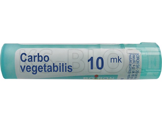 Carbo Vegetabilis 10 MK interakcje ulotka granulki  4 g