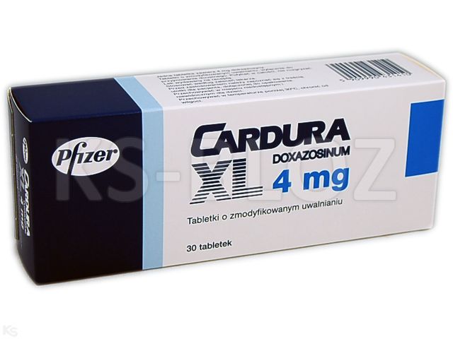 Cardura XL interakcje ulotka tabletki o zmodyfikowanym uwalnianiu 4 mg 