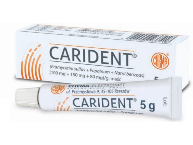 Carident interakcje ulotka maść (100mg+150mg+80mg)/g 5 g