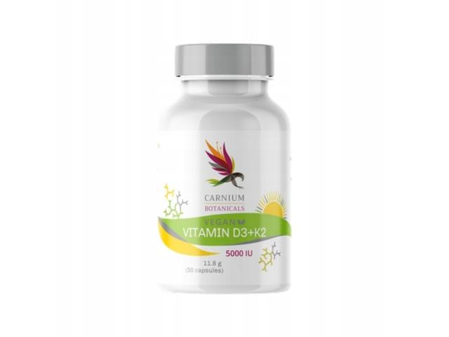 Carnium Botanicals Vitamin D3 + K2 interakcje ulotka kapsułki 30 kaps.