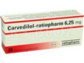 Carvedilol Ratiopharm interakcje ulotka tabletki powlekane 6,25 mg 30 tabl. | 3 blist.po 10 szt.
