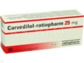 Carvedilol Ratiopharm interakcje ulotka tabletki powlekane 25 mg 30 tabl. | 3 blist.po 10 szt.