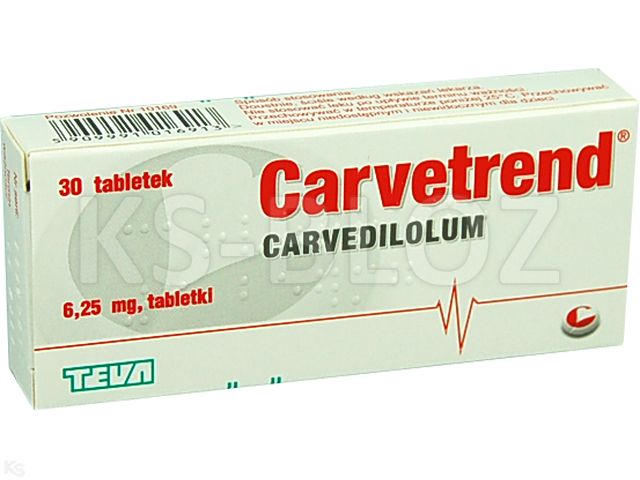 Carvetrend interakcje ulotka tabletki 6,25 mg 