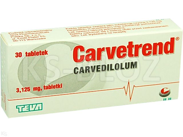 Carvetrend interakcje ulotka tabletki 3,125 mg 30 tabl. | 2 blist.po 15 szt.