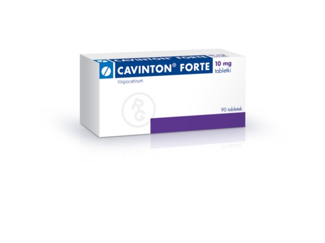 Cavinton Forte interakcje ulotka tabletki 10 mg 90 tabl.