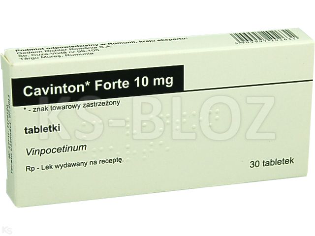 Cavinton Forte interakcje ulotka tabletki 10 mg 30 tabl.