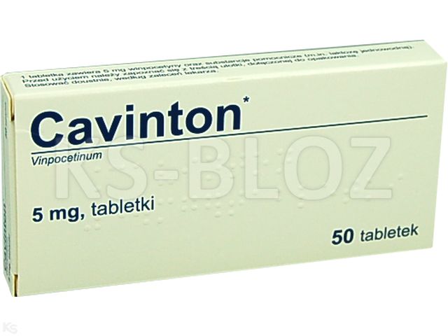 Cavinton interakcje ulotka tabletki 5 mg 50 tabl. | 2 blist.po 25szt.