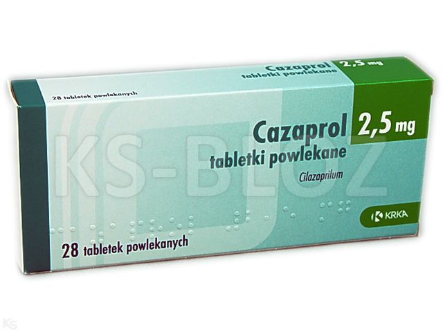 Cazaprol interakcje ulotka tabletki powlekane 2,5 mg 28 tabl. | 4 blist.po 7 szt.