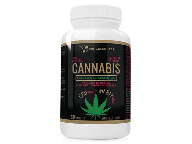 CBD 10mg + Wit B12 100mcg FULL SPECTRUM Tabletki do ssania o smaku czarnej porzeczki interakcje ulotka tabletki do ssania - 60 tabl.