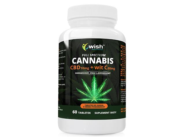 CBD 10mg + Wit C 80mg FULL SPECTRUM Tabletki do ssania o smaku pomarańczy interakcje ulotka tabletki do ssania  60 tabl.