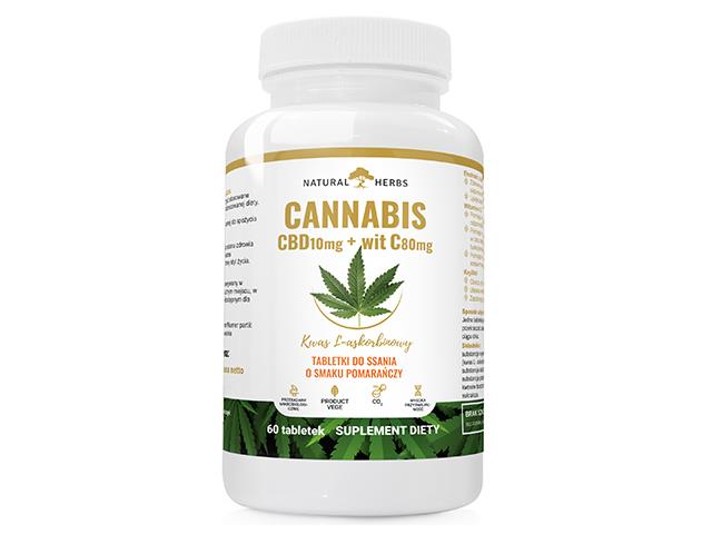 CBD 10mg + Wit C 80mg Kwas L-askorbinowy Tabletki do ssania o smaku pomarańczy interakcje ulotka tabletki do ssania - 60 tabl.