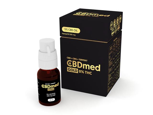 CBD 5% Gold + Terpeny 0% THC Olejek interakcje ulotka olej  10 ml