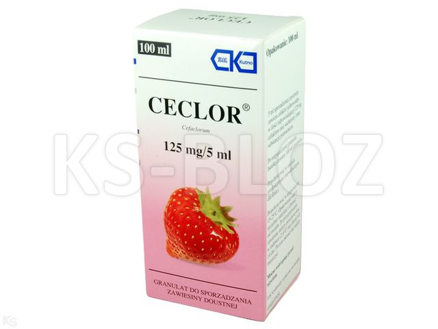 Ceclor interakcje ulotka granulat do sporządzania zawiesiny doustnej 125 mg/5ml 100 ml | 63.47 g