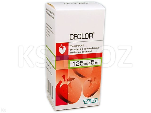 Ceclor interakcje ulotka granulat do sporządzania zawiesiny doustnej 125 mg/5ml 75 ml | 47.6 g